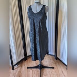 Vintage 70's, Linda, black, sleeveless, nicely finished, slip/ very light dress
